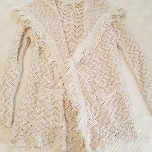Angel of the North cream cardigan sweater Small